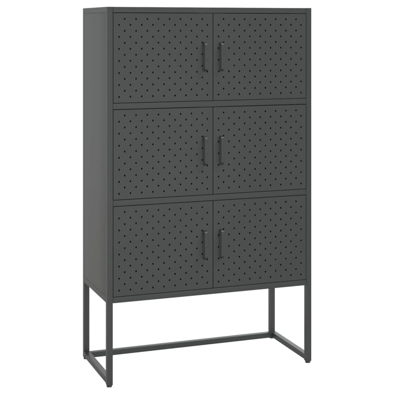 vidaXL Highboard Anthracite 80x35x135 cm Steel