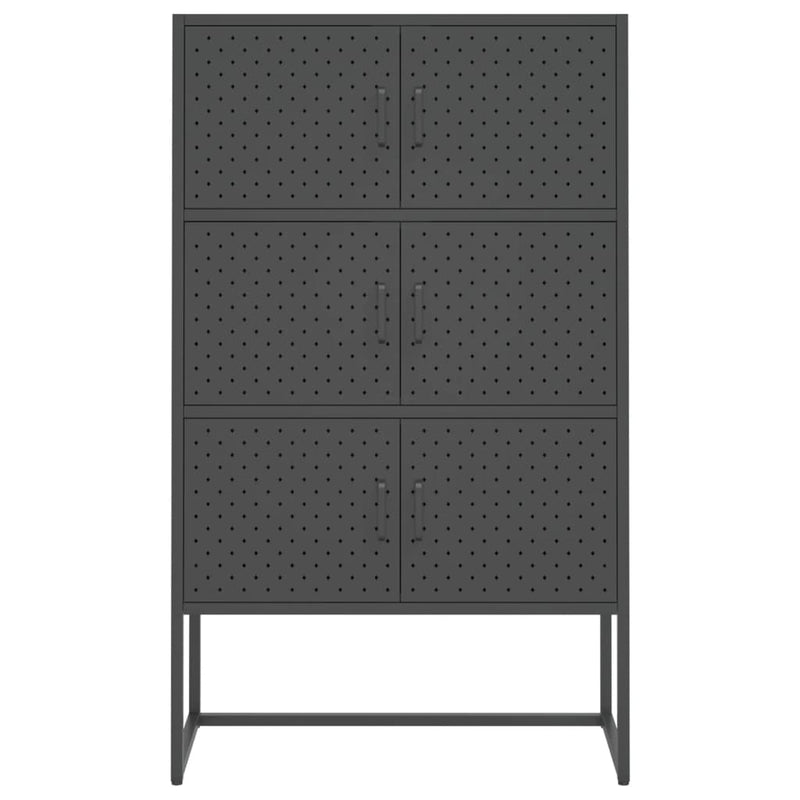 vidaXL Highboard Anthracite 80x35x135 cm Steel