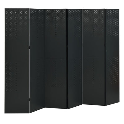 vidaXL 6-Panel Room Divider Anthracite 240x180 cm Steel