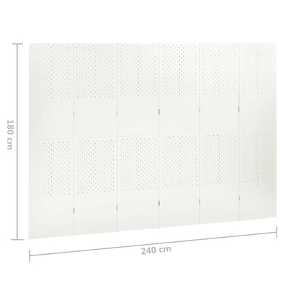 vidaXL 6-Panel Room Divider Anthracite 240x180 cm Steel