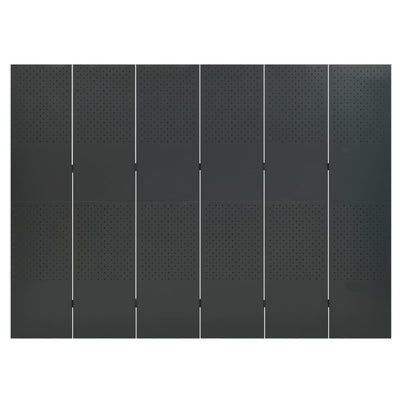 vidaXL 6-Panel Room Divider Anthracite 240x180 cm Steel