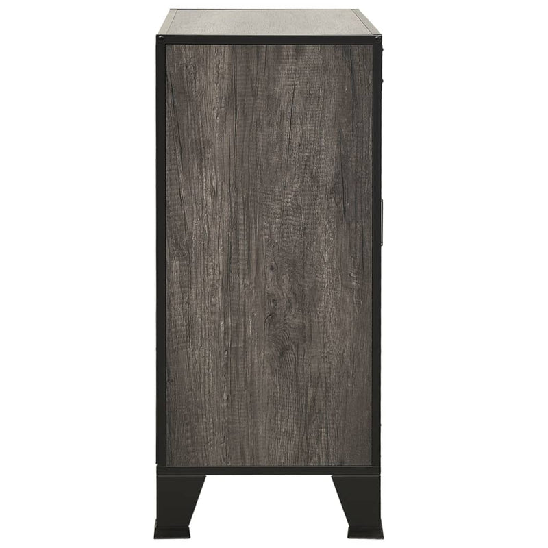 vidaXL Storage Cabinet Rustic Brown 72x36x82 cm Metal and MDF