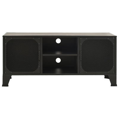 vidaXL TV Cabinet Rustic Brown 105x36x47 cm Metal and MDF