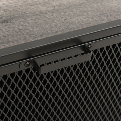 vidaXL Storage Cabinet Rustic Brown 72x36x82 cm Metal and MDF