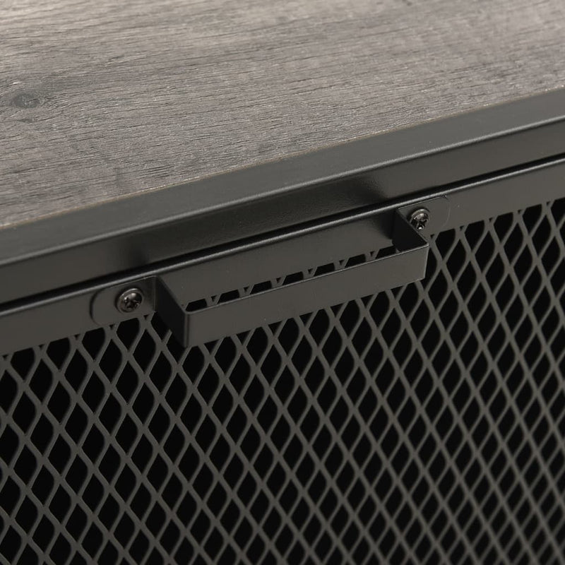 vidaXL Storage Cabinet Rustic Brown 72x36x82 cm Metal and MDF