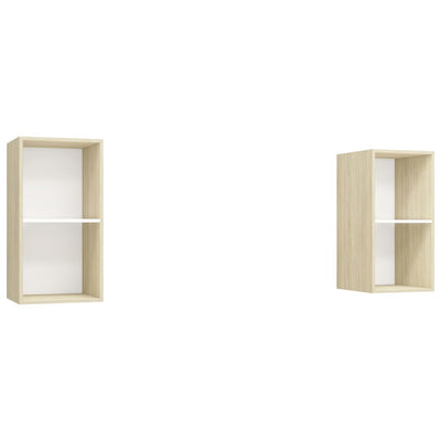 vidaXL Wall-mounted TV Cabinets 2 pcs Sonoma Oak Engineered Wood