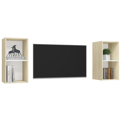 vidaXL Wall-mounted TV Cabinets 2 pcs Sonoma Oak Engineered Wood
