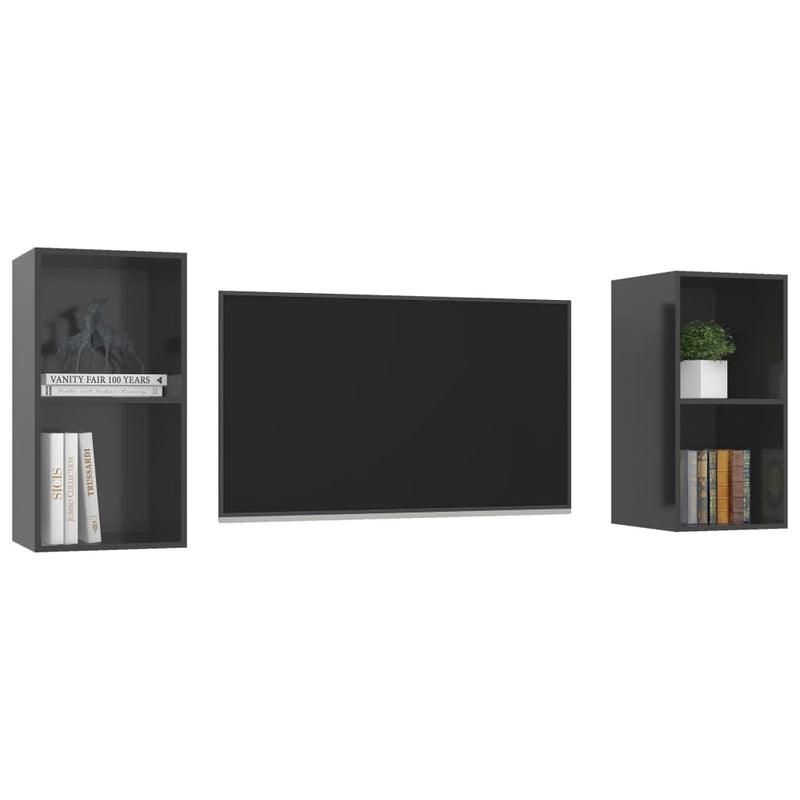 vidaXL Wall-mounted TV Cabinets 2 pcs Sonoma Oak Engineered Wood