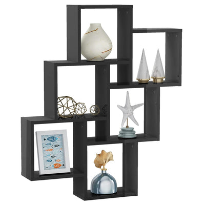 vidaXL Wall Cube Shelf Sonoma Oak 78x15x93 cm Engineered Wood