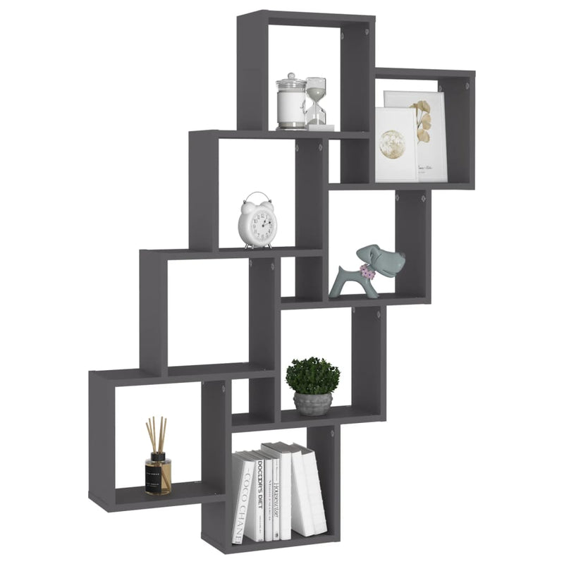 vidaXL Wall Cube Shelf Sonoma Oak 90x15x119 cm Engineered Wood