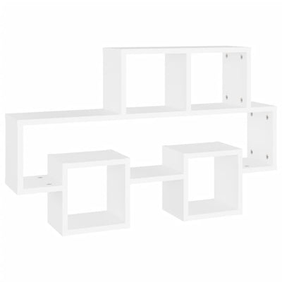vidaXL Car-shaped Wall Shelf White 82x15x51 cm Engineered Wood