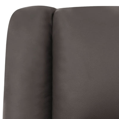 vidaXL Recliner Chair Black Real Leather