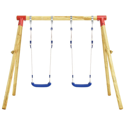 vidaXL Swing Set 230x130x166 cm Solid Pinewood