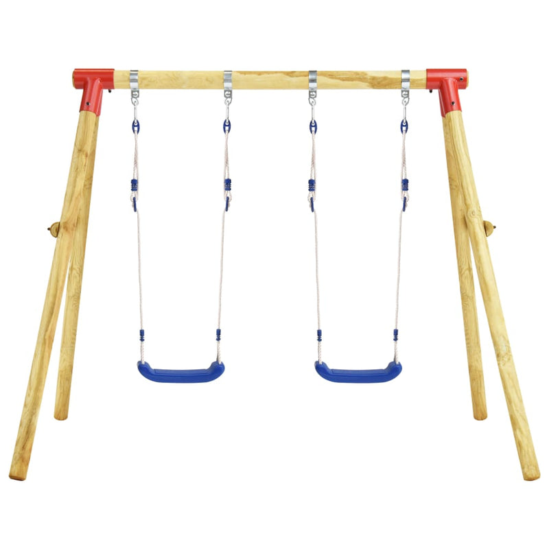 vidaXL Swing Set 230x130x166 cm Solid Pinewood