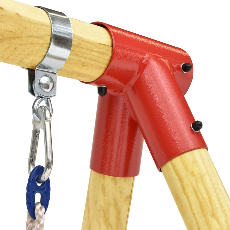 vidaXL Swing Set 230x130x166 cm Solid Pinewood