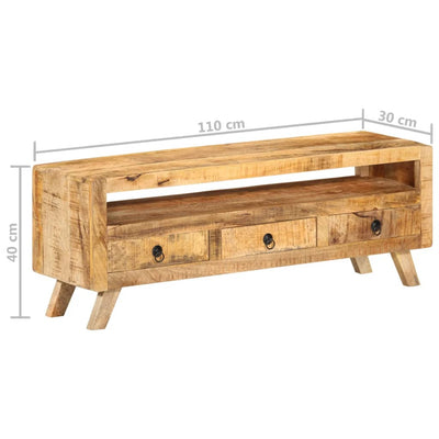 vidaXL TV Cabinet 110x30x40 cm Solid Mango Wood