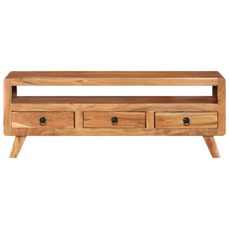 vidaXL TV Cabinet 110x30x40 cm Solid Acacia Wood