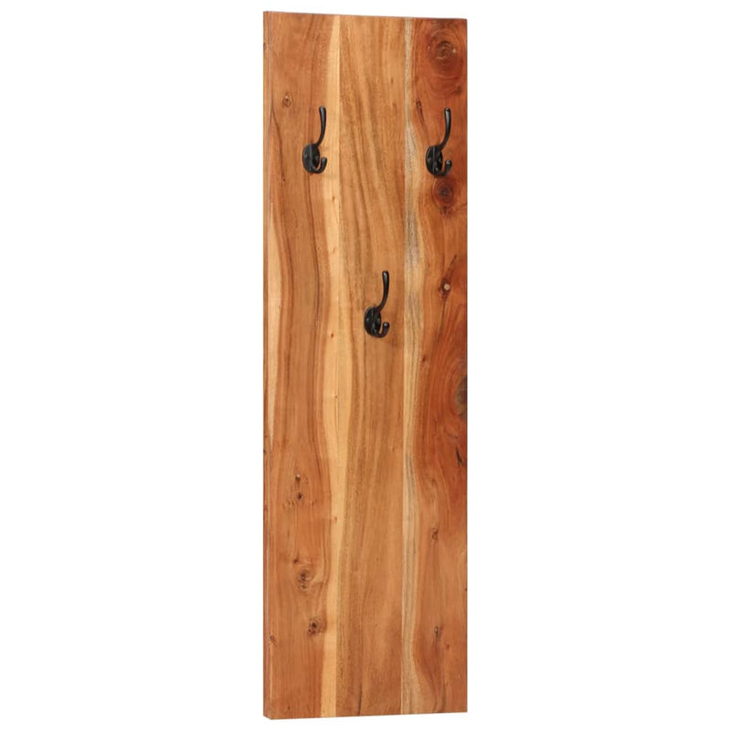 vidaXL Wall-mounted Coat Racks 2 pcs 36x3x110 cm Solid Acacia Wood