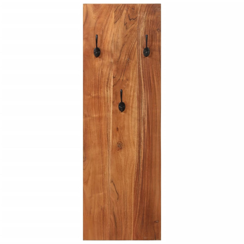 vidaXL Wall-mounted Coat Racks 2 pcs 36x3x110 cm Solid Acacia Wood