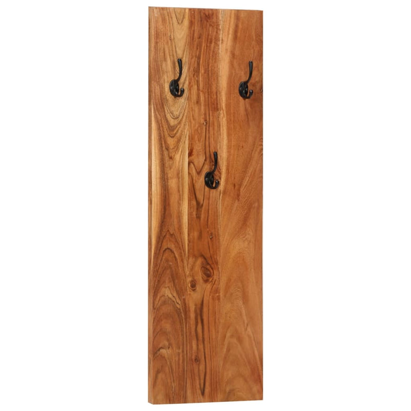 vidaXL Wall-mounted Coat Racks 2 pcs 36x3x110 cm Solid Acacia Wood