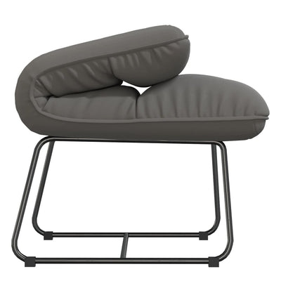 vidaXL Leisure Chair with Metal Frame Dark Grey Velvet