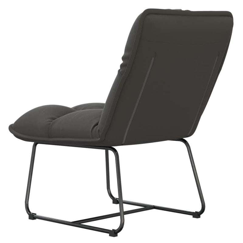 vidaXL Leisure Chair with Metal Frame Dark Grey Velvet