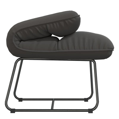 vidaXL Leisure Chair with Metal Frame Dark Grey Velvet
