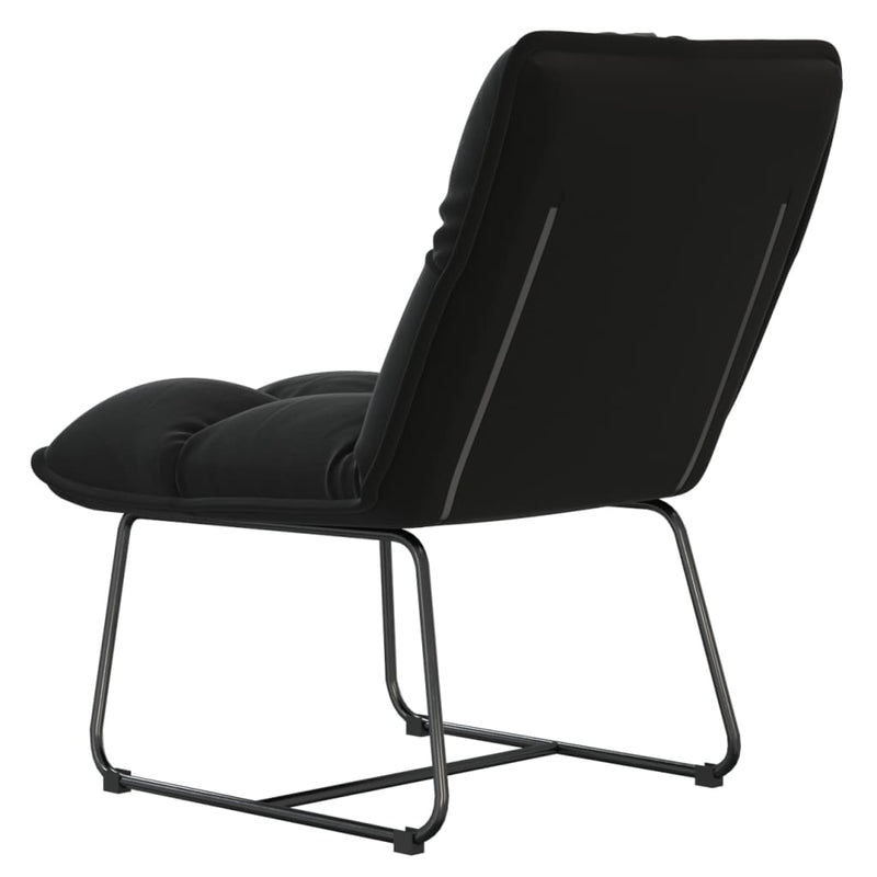 vidaXL Leisure Chair with Metal Frame Dark Grey Velvet