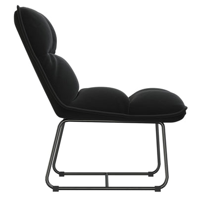 vidaXL Leisure Chair with Metal Frame Dark Grey Velvet