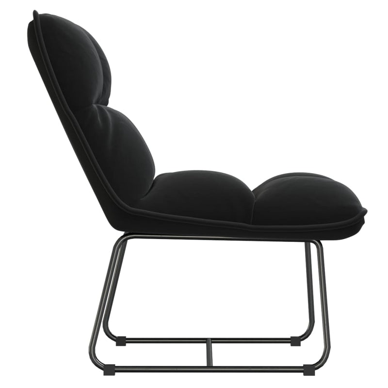 vidaXL Leisure Chair with Metal Frame Dark Grey Velvet