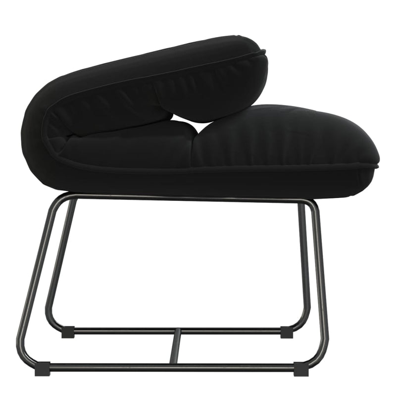 vidaXL Leisure Chair with Metal Frame Dark Grey Velvet