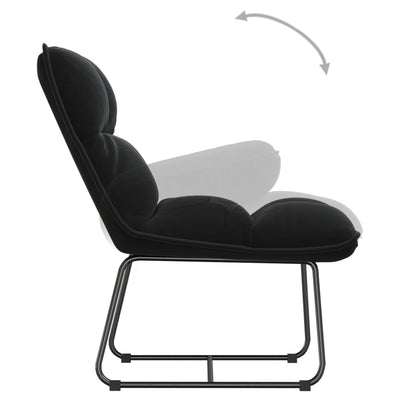 vidaXL Leisure Chair with Metal Frame Dark Grey Velvet