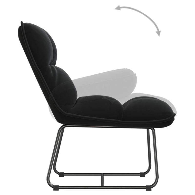vidaXL Leisure Chair with Metal Frame Dark Grey Velvet
