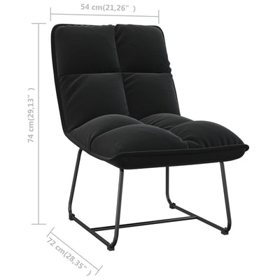 vidaXL Leisure Chair with Metal Frame Dark Grey Velvet