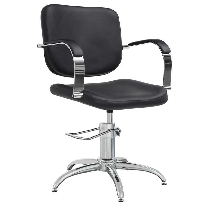 vidaXL Salon Chair Black Faux Leather