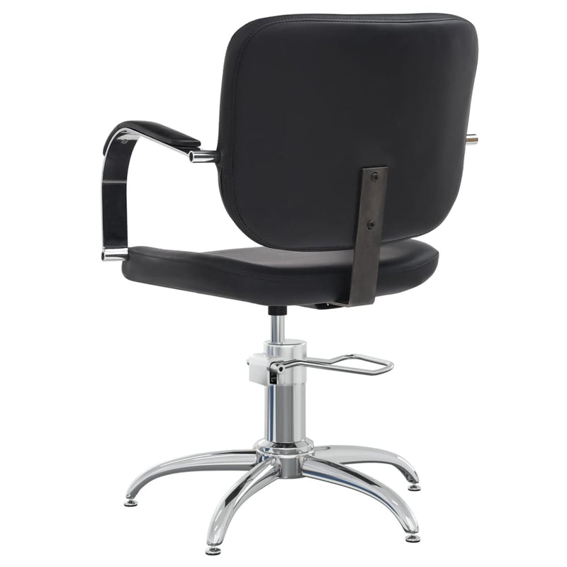 vidaXL Salon Chair Black Faux Leather