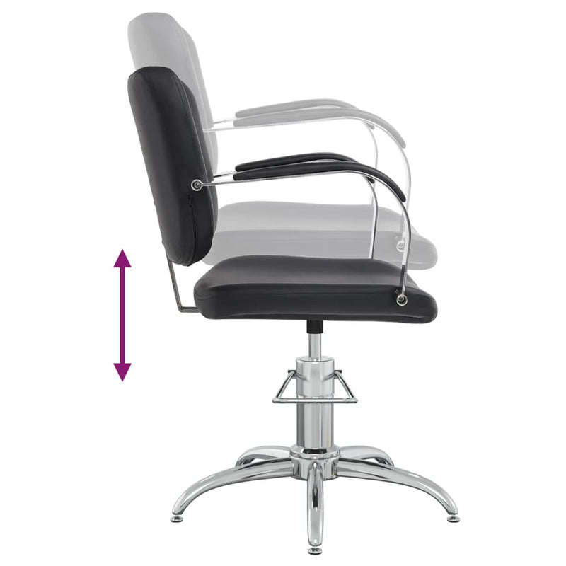 vidaXL Salon Chair Black Faux Leather