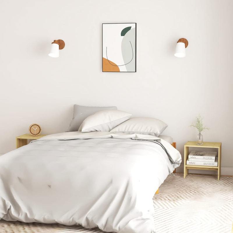 vidaXL Bedside Cabinet 40x30.5x40 cm Solid Pinewood