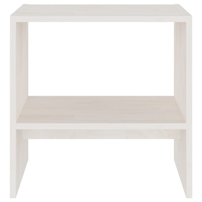 vidaXL Bedside Cabinet White 40x30.5x40 cm Solid Pinewood