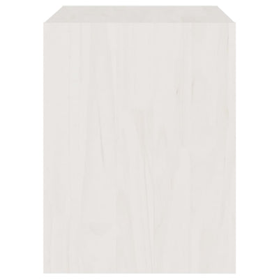 vidaXL Bedside Cabinet White 40x30.5x40 cm Solid Pinewood