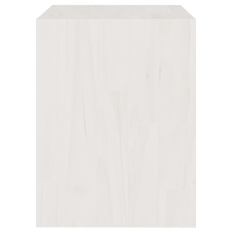 vidaXL Bedside Cabinet White 40x30.5x40 cm Solid Pinewood