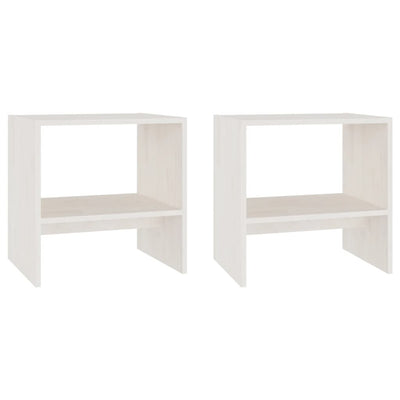vidaXL Bedside Cabinets 2 pcs Grey 40x30.5x40 cm Solid Pinewood