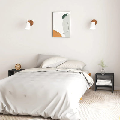 vidaXL Bedside Cabinets 2 pcs Grey 40x30.5x40 cm Solid Pinewood