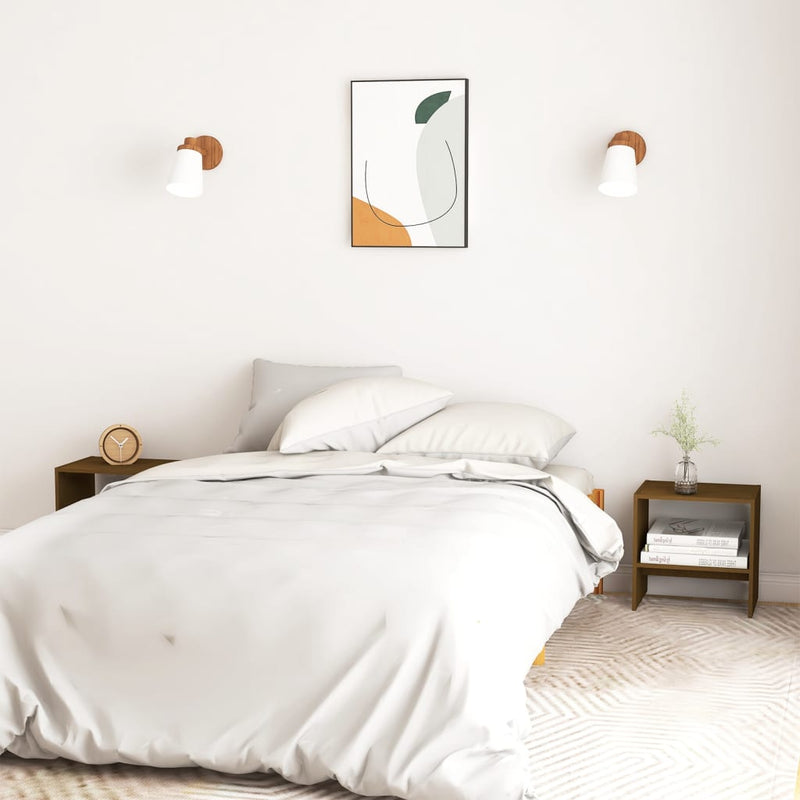 vidaXL Bedside Cabinets 2 pcs Honey Brown 40x30.5x40 cm Solid Pinewood