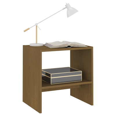 vidaXL Bedside Cabinets 2 pcs Honey Brown 40x30.5x40 cm Solid Pinewood