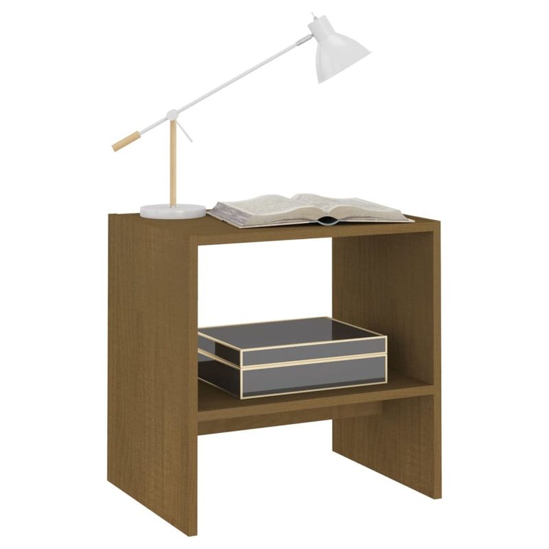 vidaXL Bedside Cabinets 2 pcs Honey Brown 40x30.5x40 cm Solid Pinewood