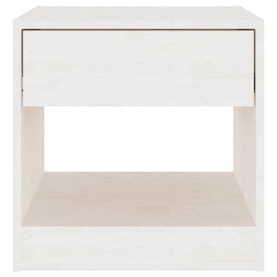 vidaXL Bedside Cabinet White 40x31x40 cm Solid Pinewood