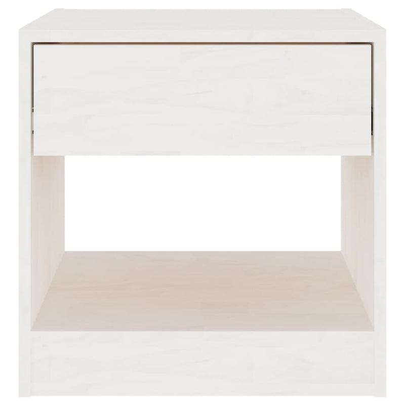 vidaXL Bedside Cabinet White 40x31x40 cm Solid Pinewood