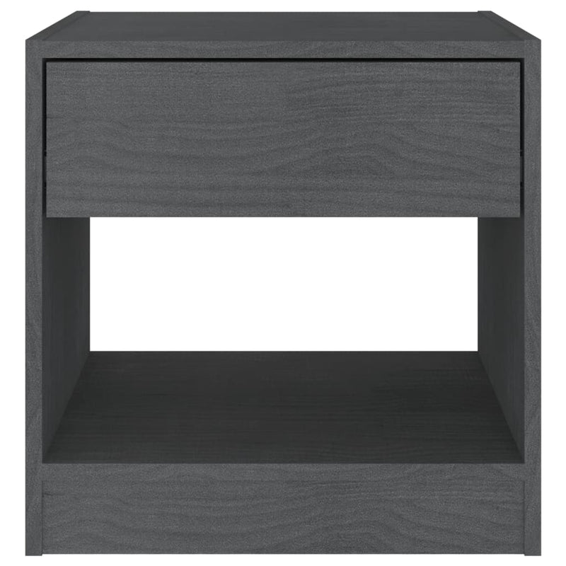 vidaXL Bedside Cabinets 2 pcs Grey 40x31x40 cm Solid Pinewood