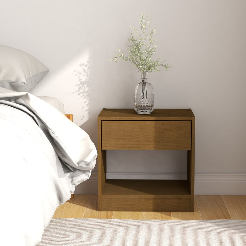 vidaXL Bedside Cabinet White 40x31x40 cm Solid Pinewood
